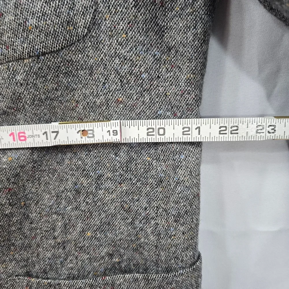 VTG Stafford Men's 44R Tweed Sport Coat Blazer Two Button Brown Wool Elbow Patch